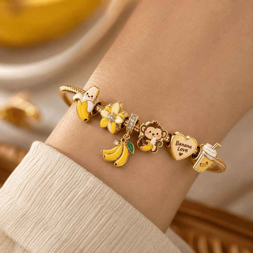 BNN Gold Charm Bracelet Set TTN