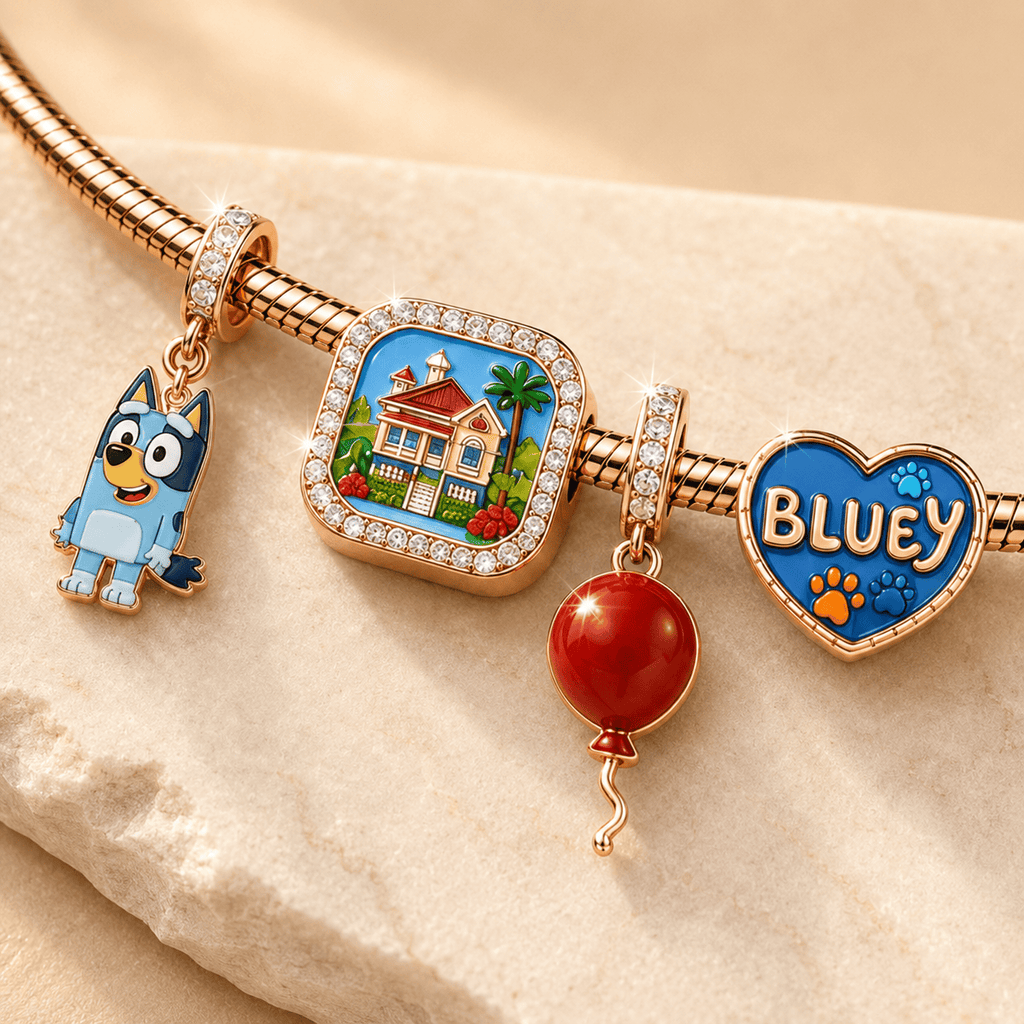 BLU Rose Gold Charm Bracelet Set TMH