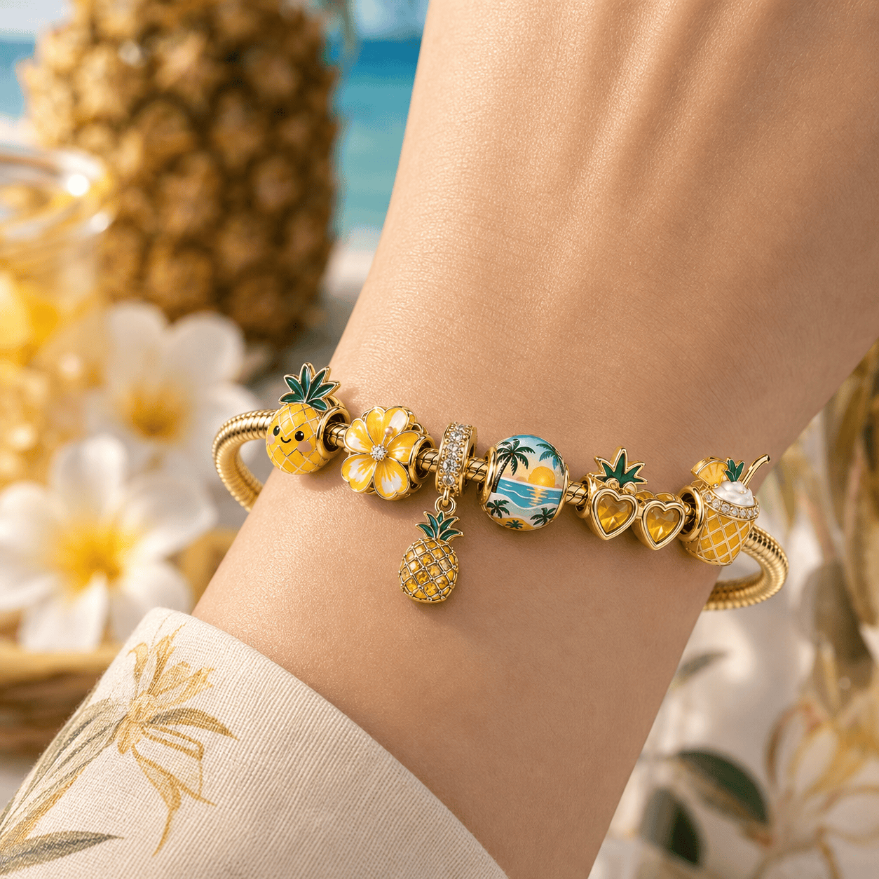 PA Gold Charm Bracelet Set TTN