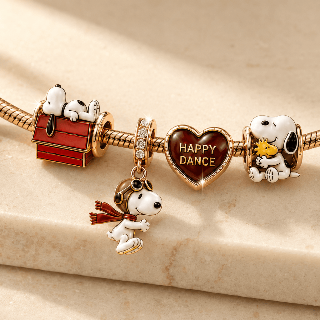 SNPY Rose Gold Charm Bracelet Set TMH
