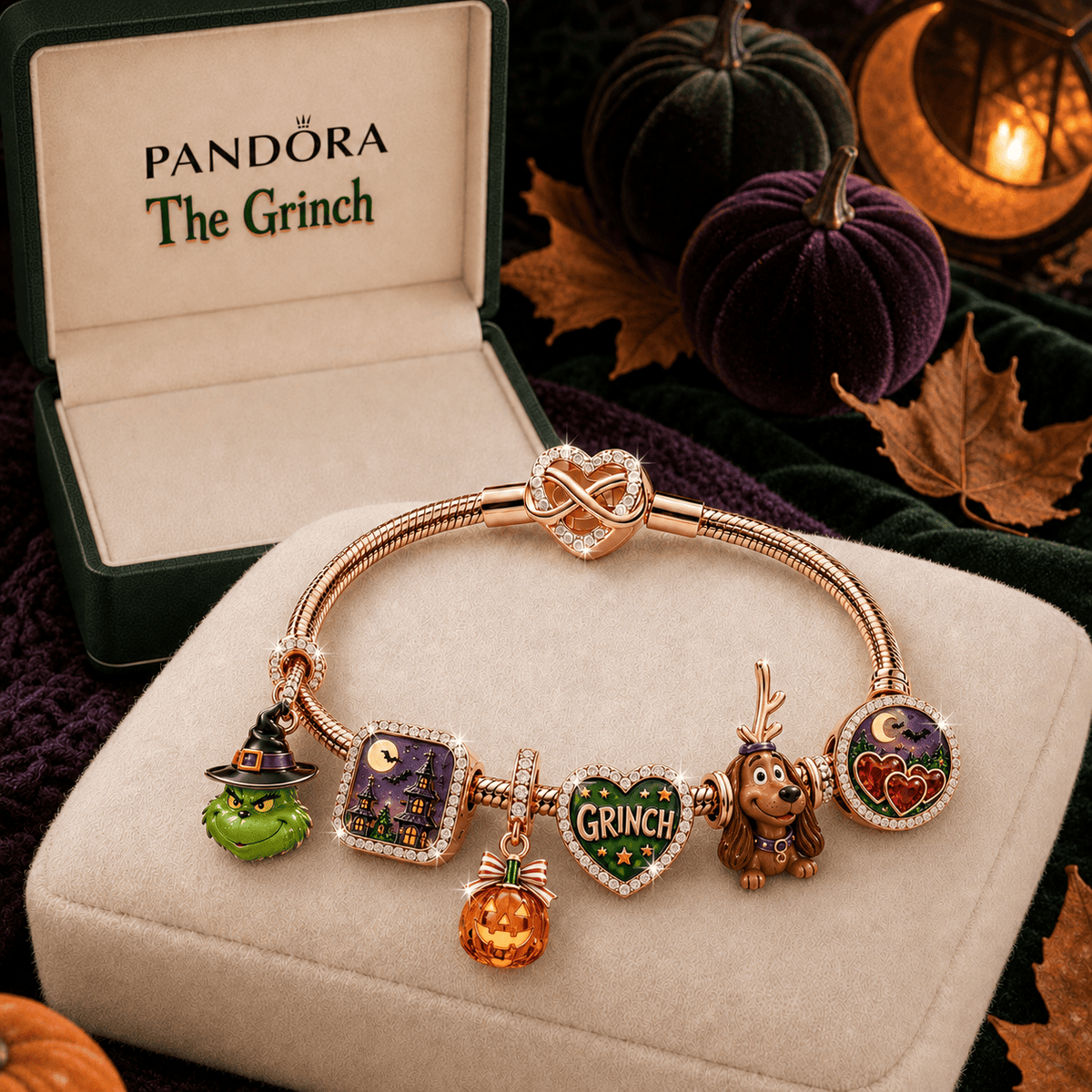TGR Rose Gold Charm Bracelet Set TMH