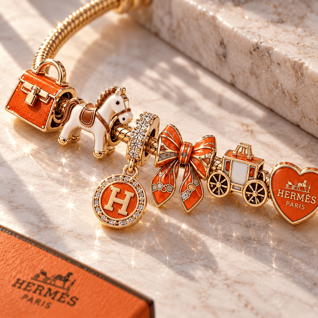 HM Gold Charm Bracelet Set TTN