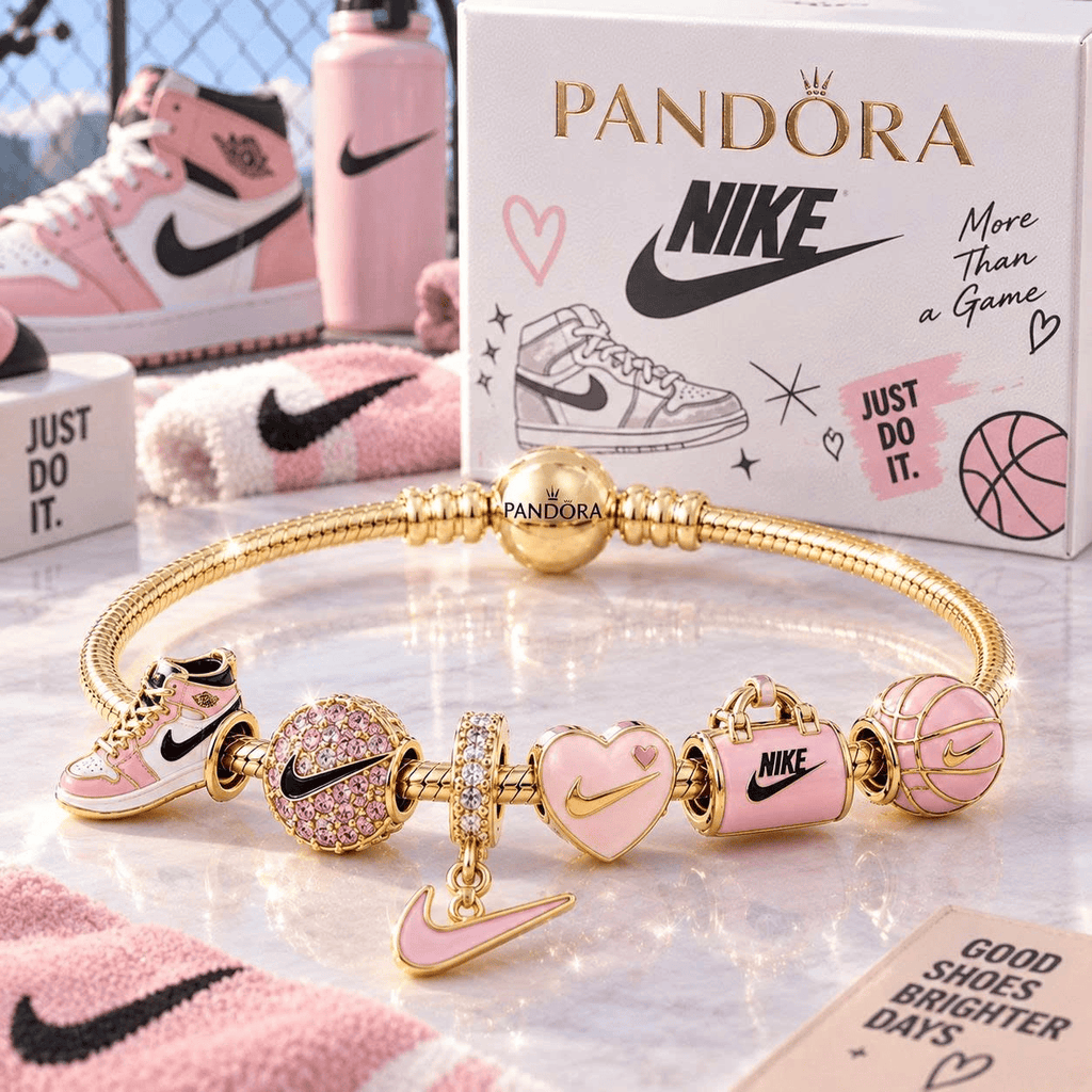 NIKE Gold Charm Bracelet Set TTN