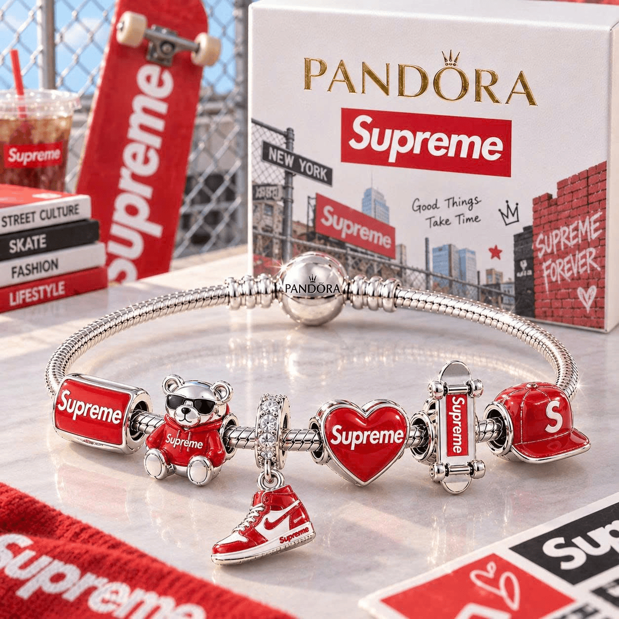 SPR Silver Charm Bracelet Set TTN