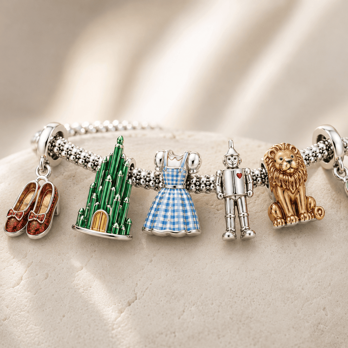 TWOZ Silver Charm Bracelet Set TTTT