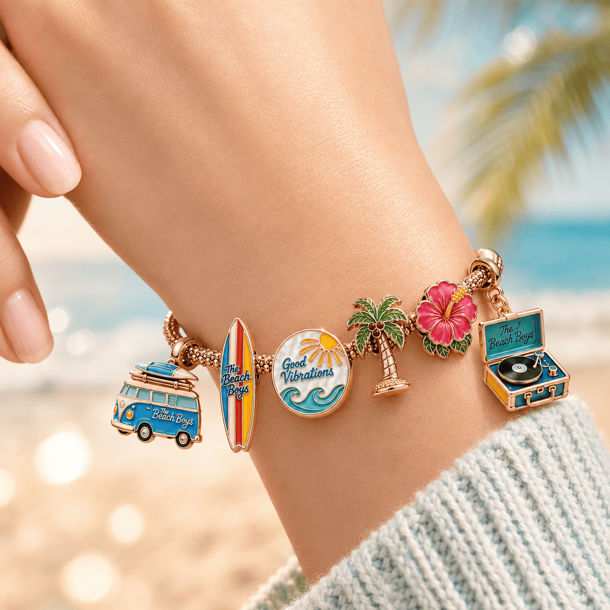 TBY Rose Gold Charm Bracelet Set TTTT