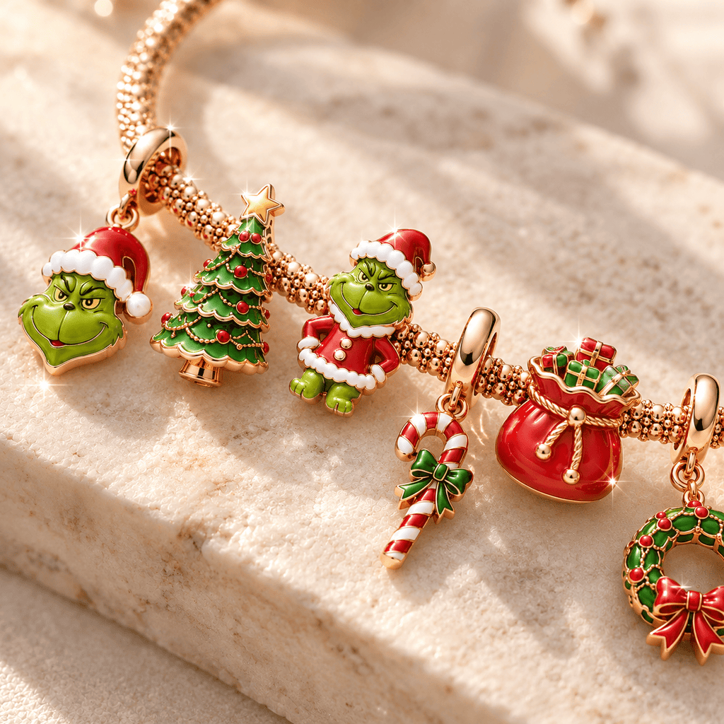 TGR Rose Gold Charm Bracelet Set TTTT