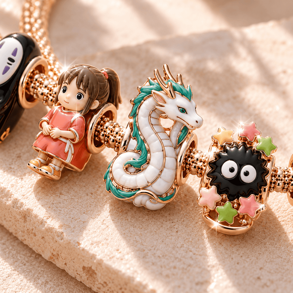 SPA Rose Gold Charm Bracelet Set TTTT