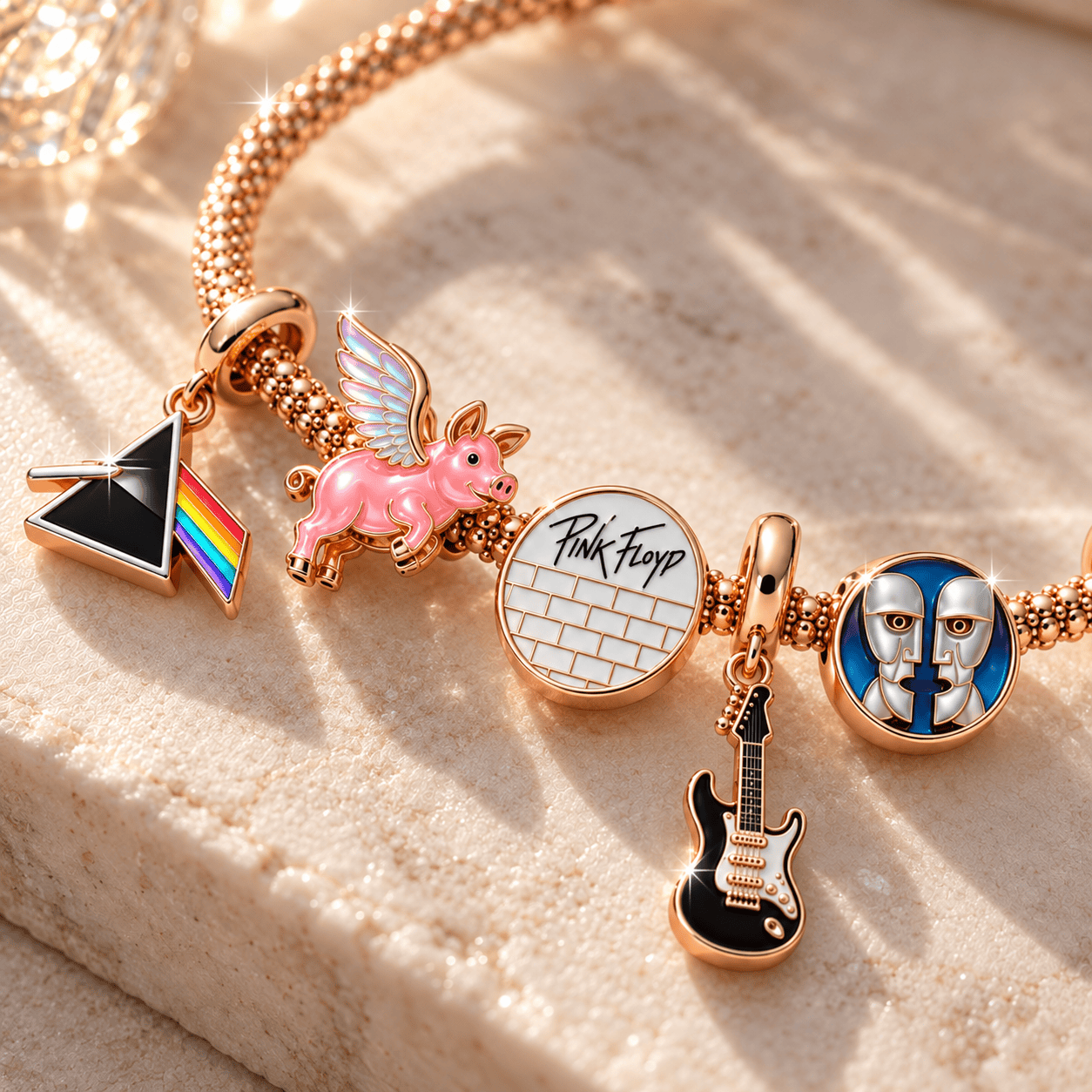 PKFL Rose Gold Charm Bracelet Set TTTT