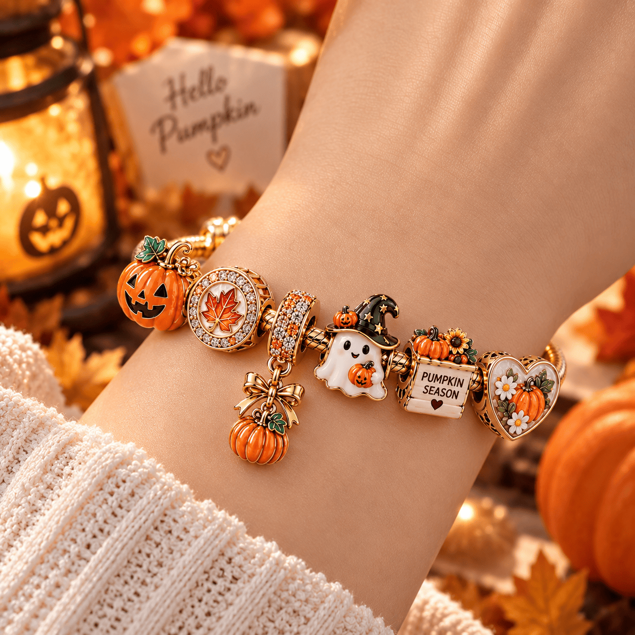 PPK Gold Charm Bracelet Set PTT
