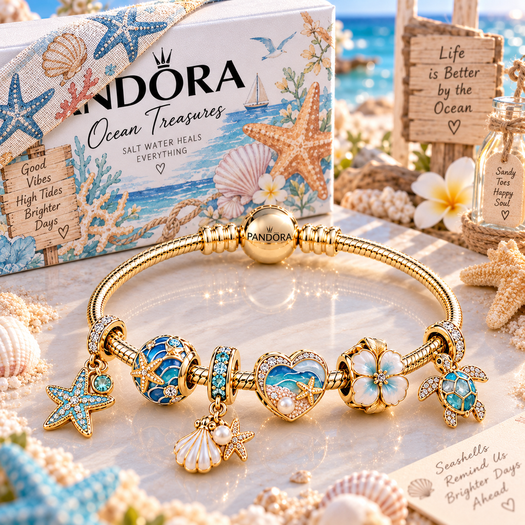 STF Gold Charm Bracelet Set PTT
