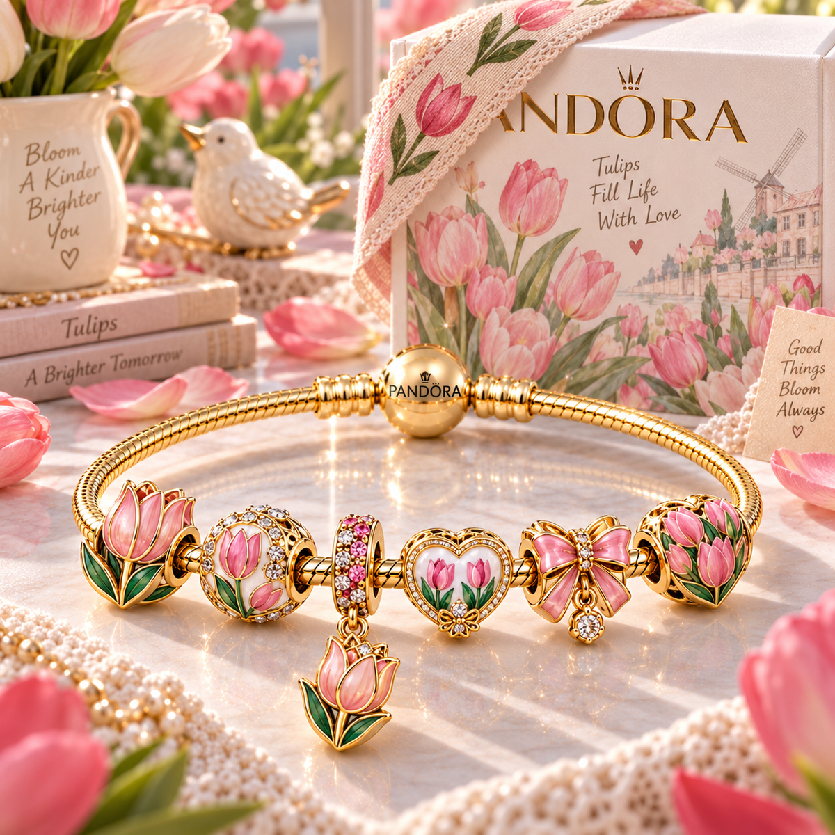 TUL Gold Charm Bracelet Set PTT