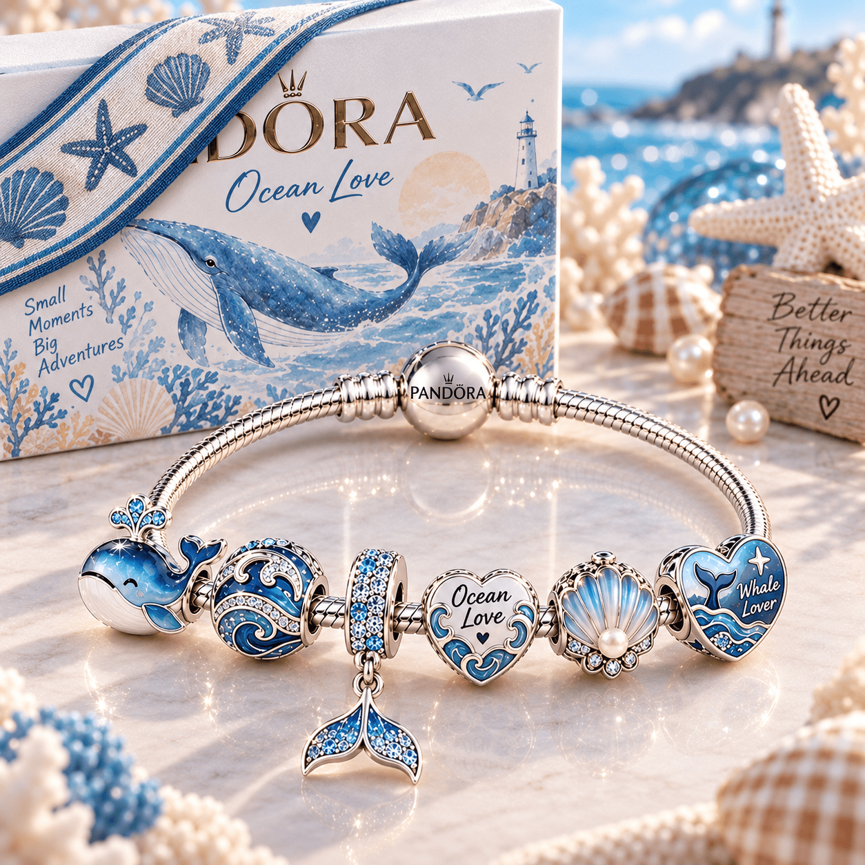 WHL Sliver Charm Bracelet Set PTT