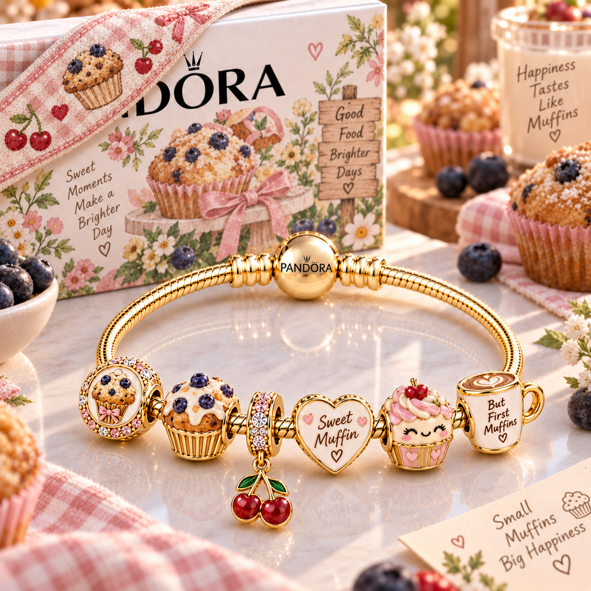 MFF Gold Charm Bracelet Set PTT