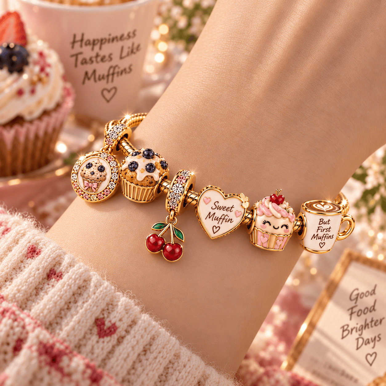 MFF Gold Charm Bracelet Set PTT