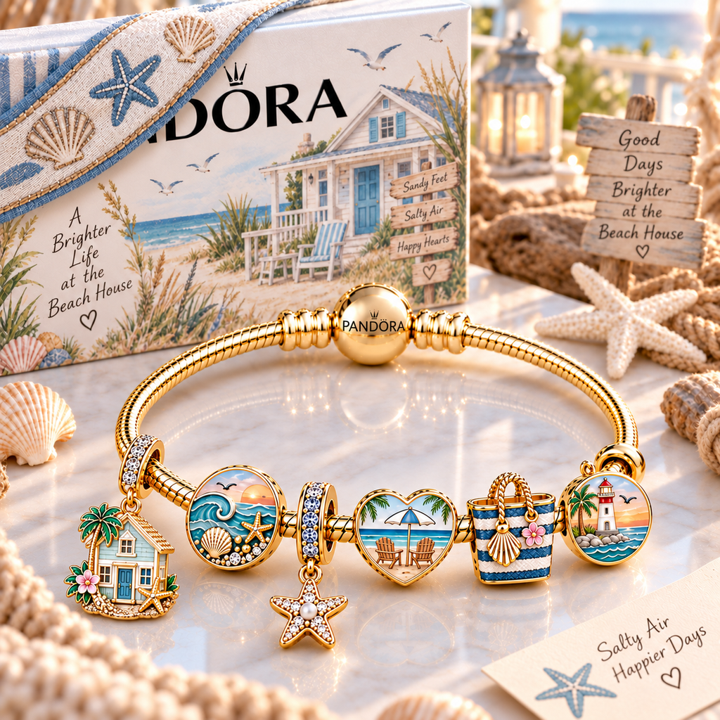 BHH Gold Charm Bracelet Set PTT