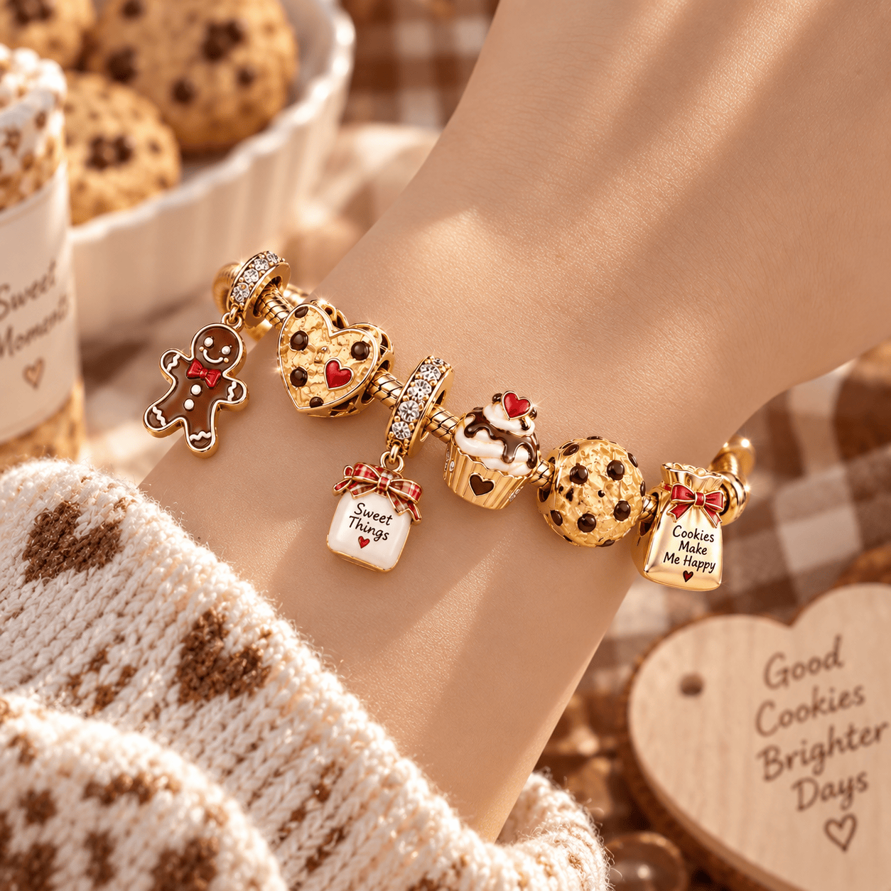 COK Gold Charm Bracelet Set PTT
