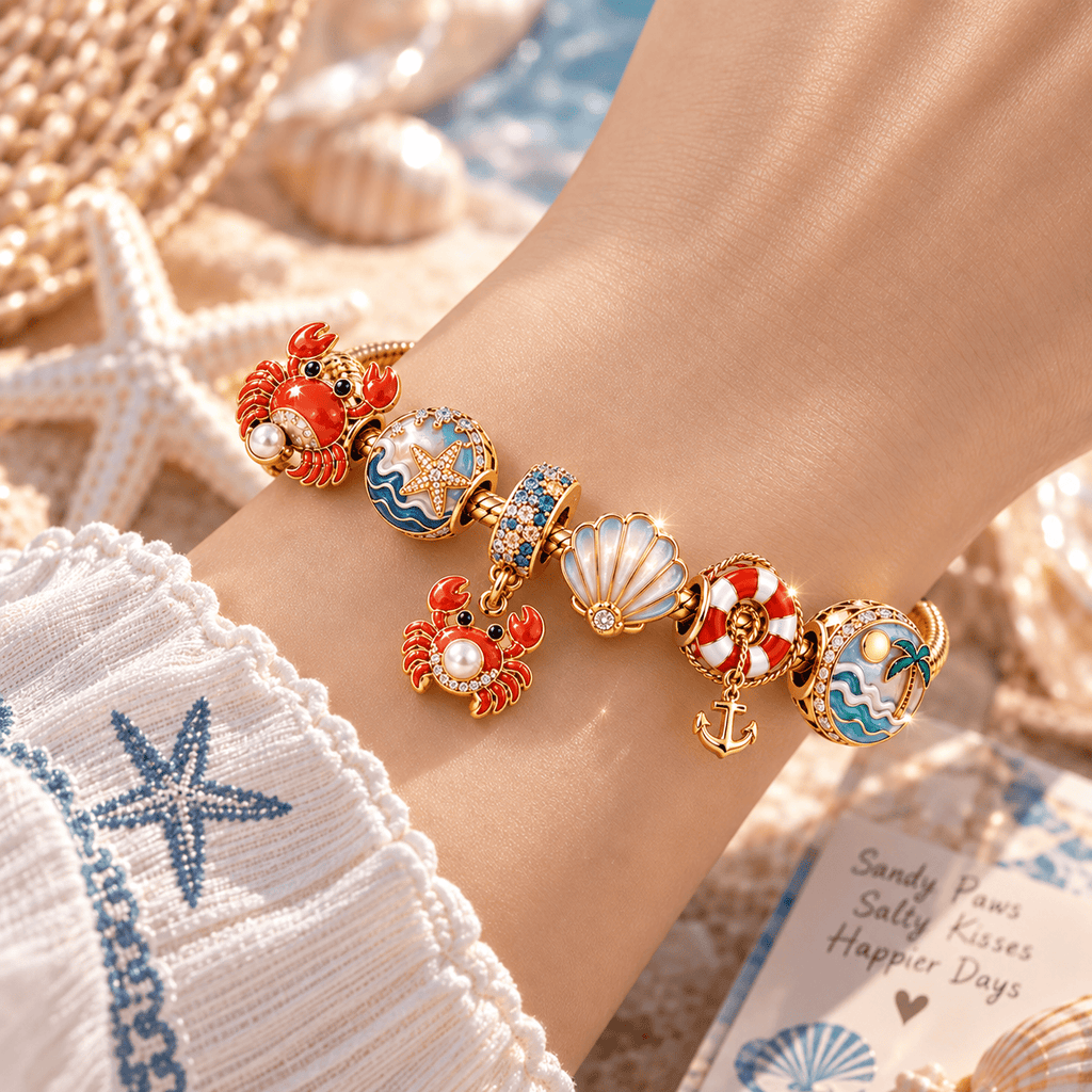 CRB Gold Charm Bracelet Set PTT