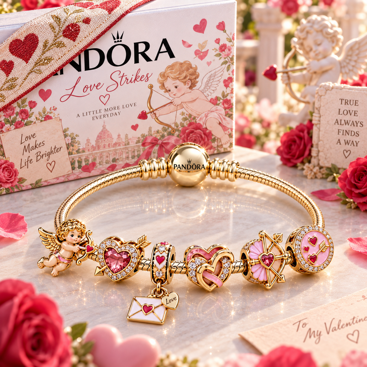 CUP Gold Charm Bracelet Set PTT