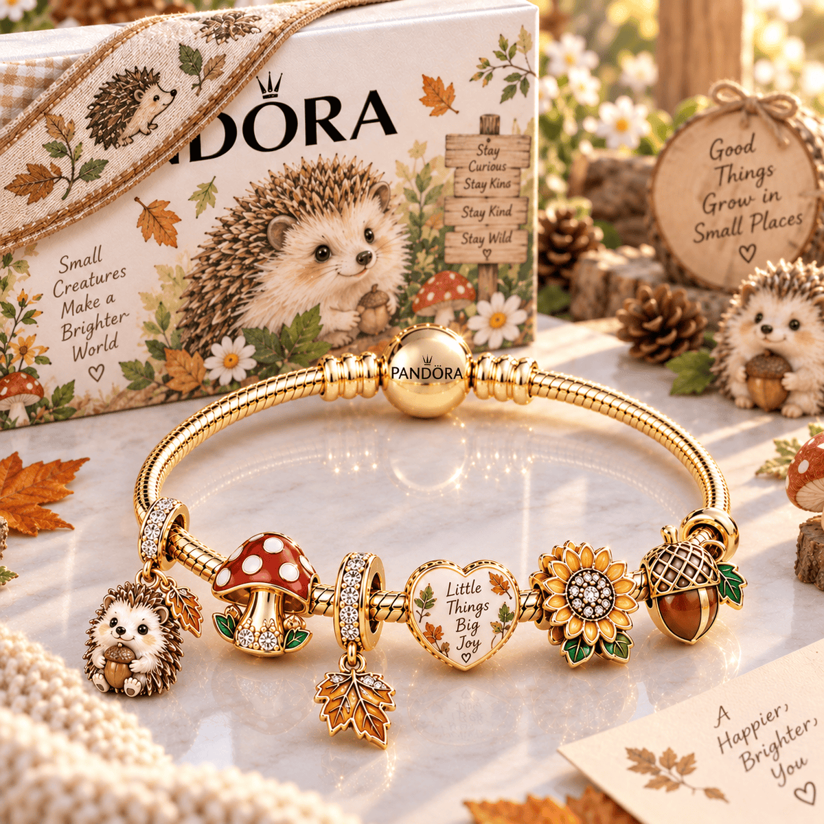 HDH Gold Charm Bracelet Set PTT