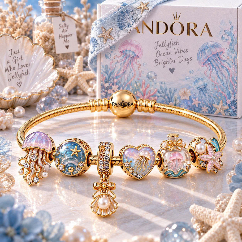 JLF Gold Charm Bracelet Set PTT