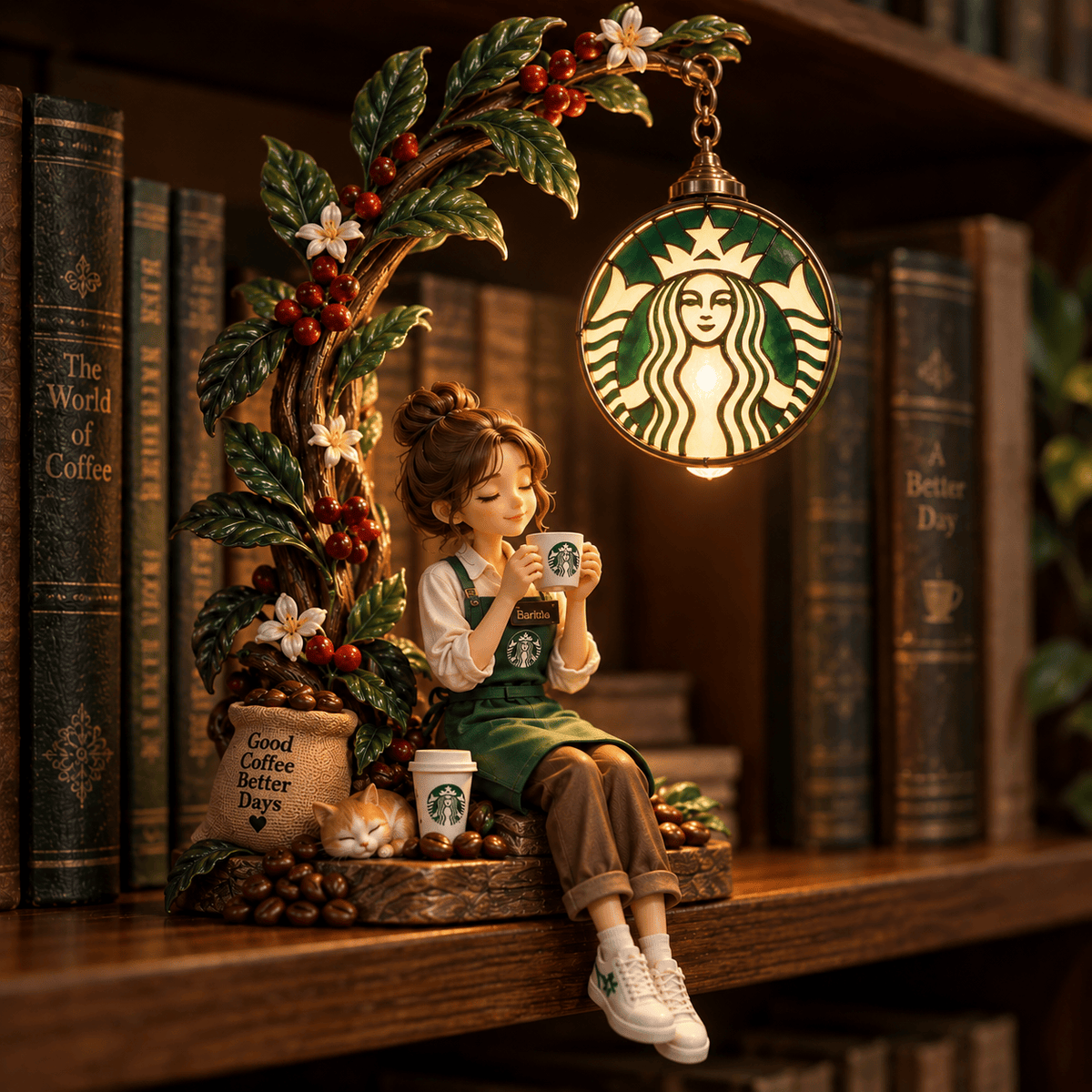 Premium STBK Bookshelf Figurines Lamp NTNA
