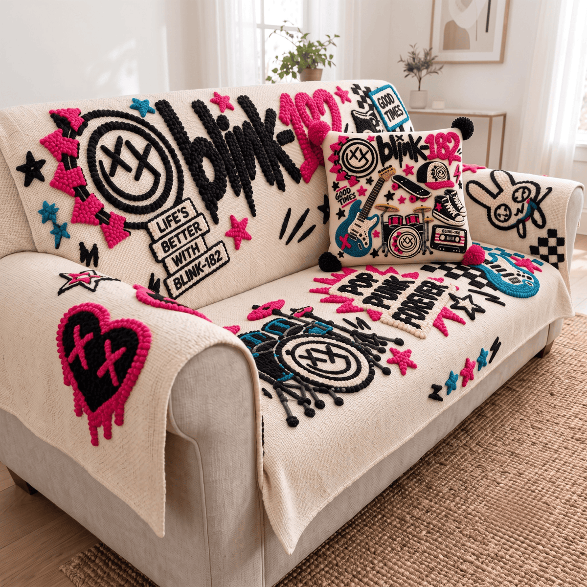 BLIK Tufted Sofa Cover & Pillow Set NTKO