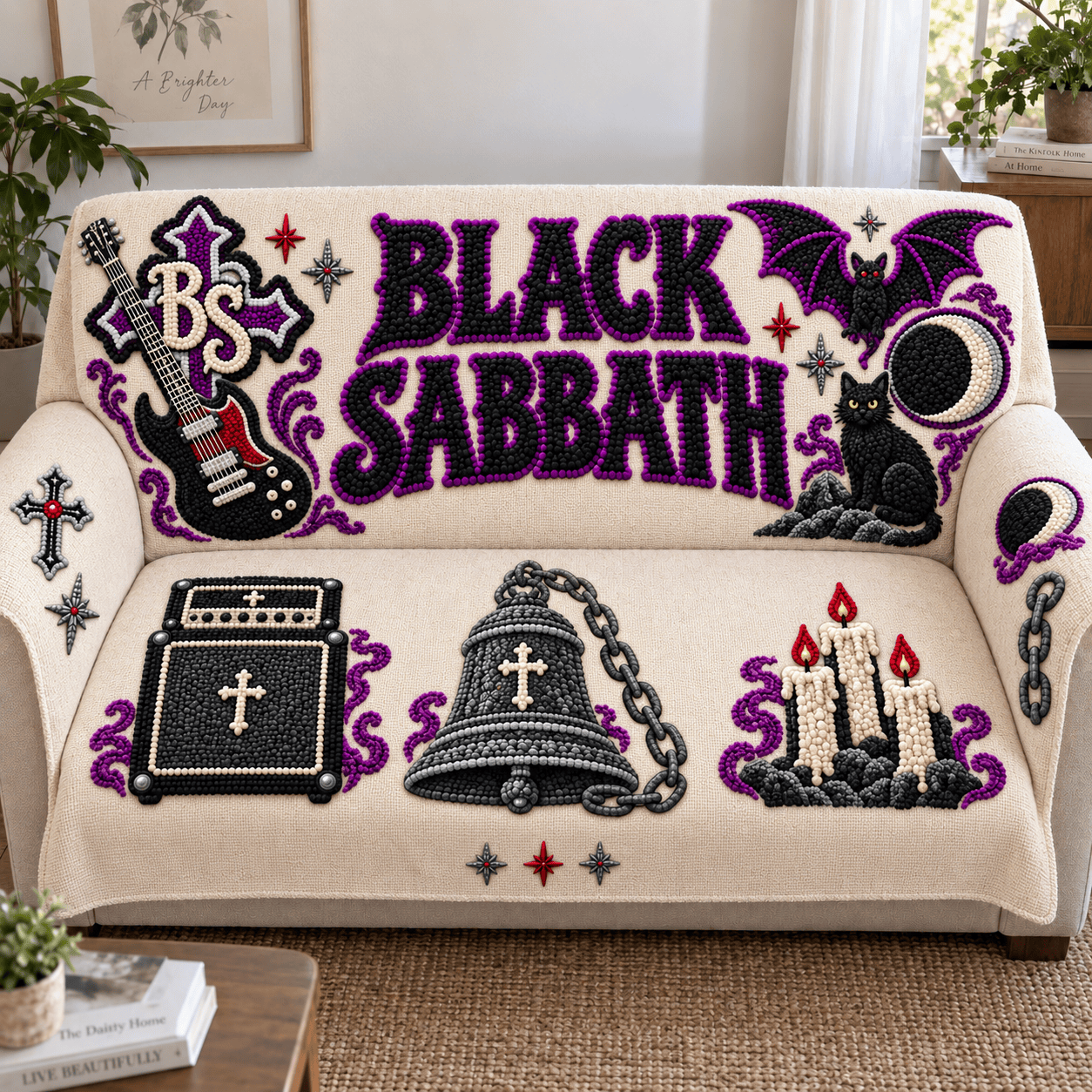 BLST Tufted Sofa Cover & Pillow Set NTKO