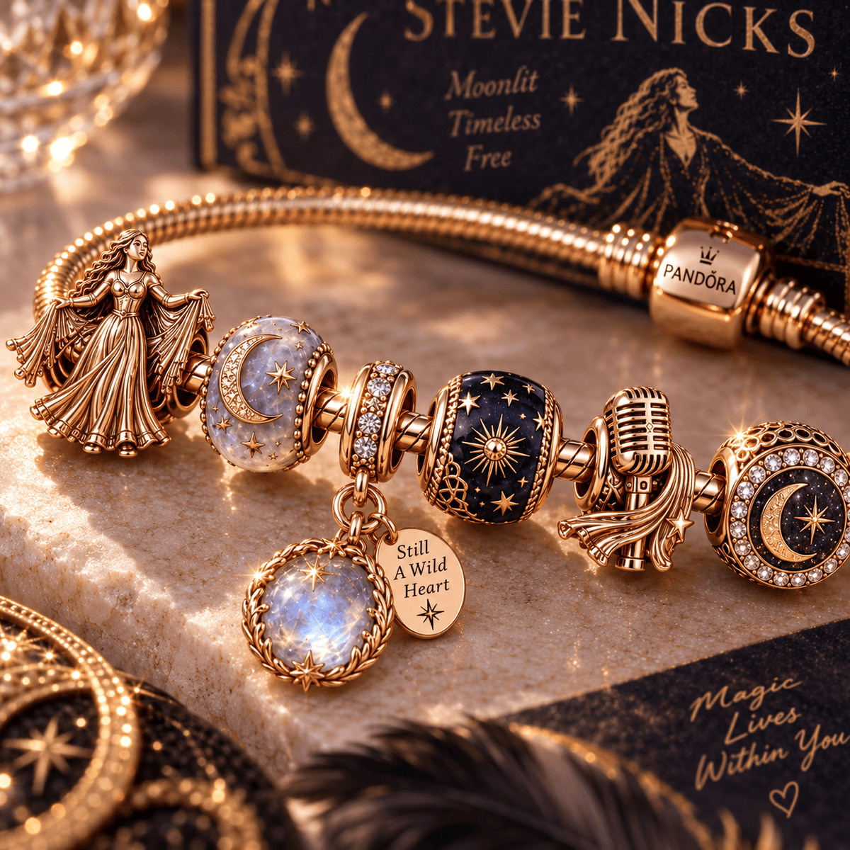 STNK Gold Charm Bracelet Set PNPA