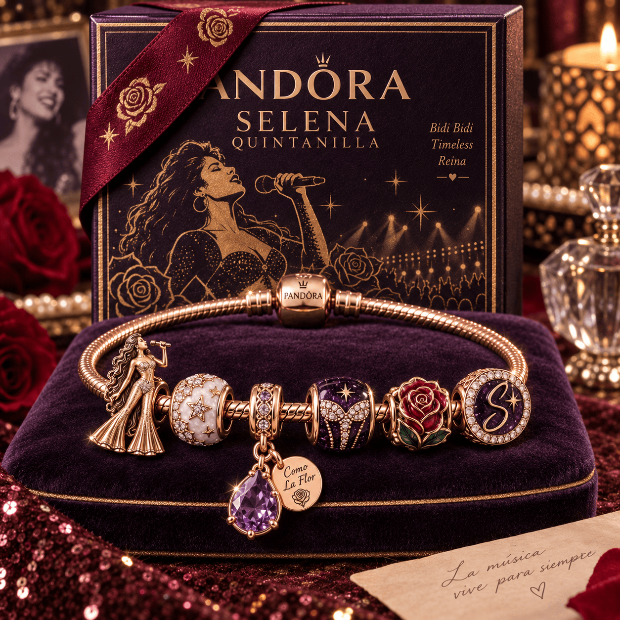 SQT Gold Charm Bracelet Set PNPA