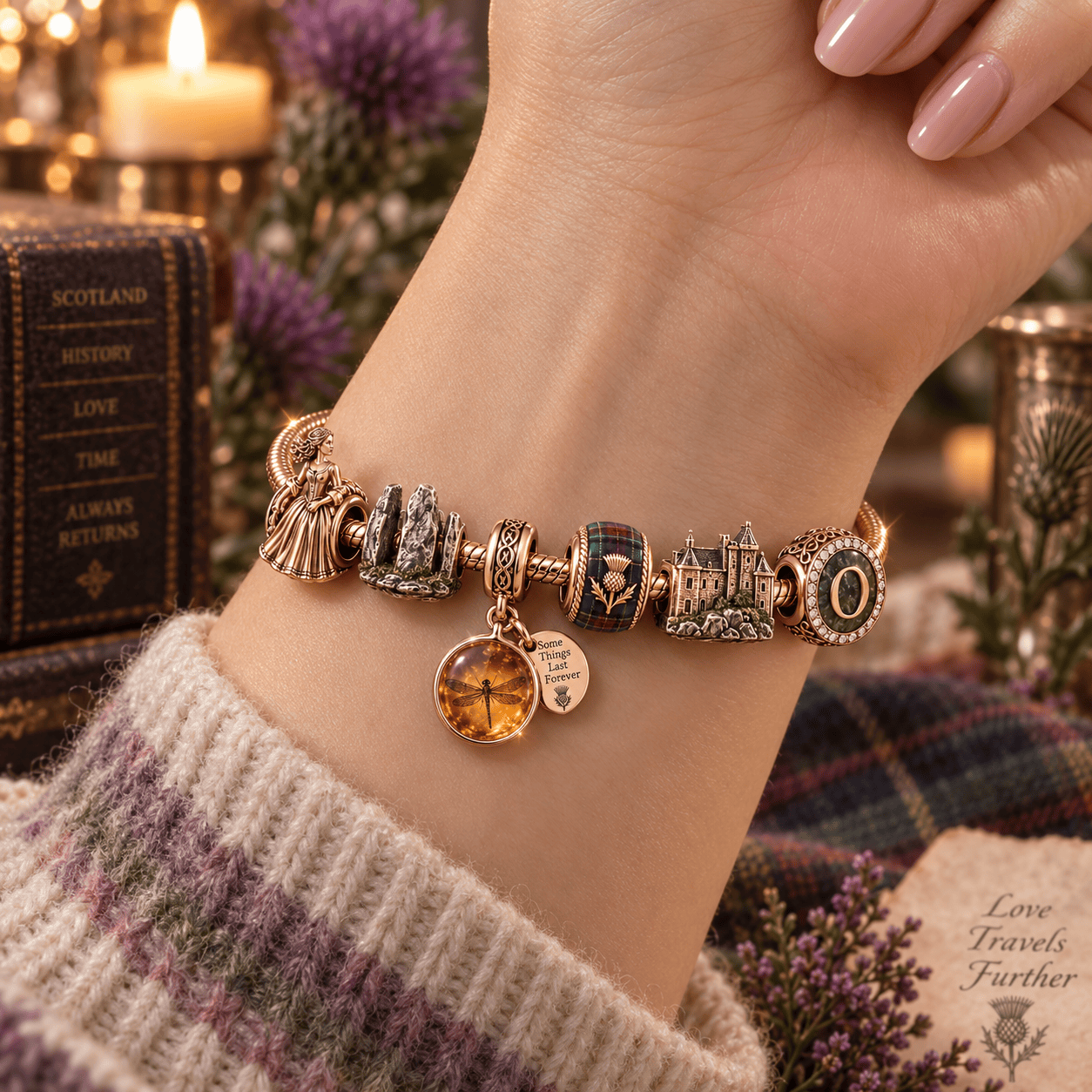 OLD Gold Charm Bracelet Set PNPA