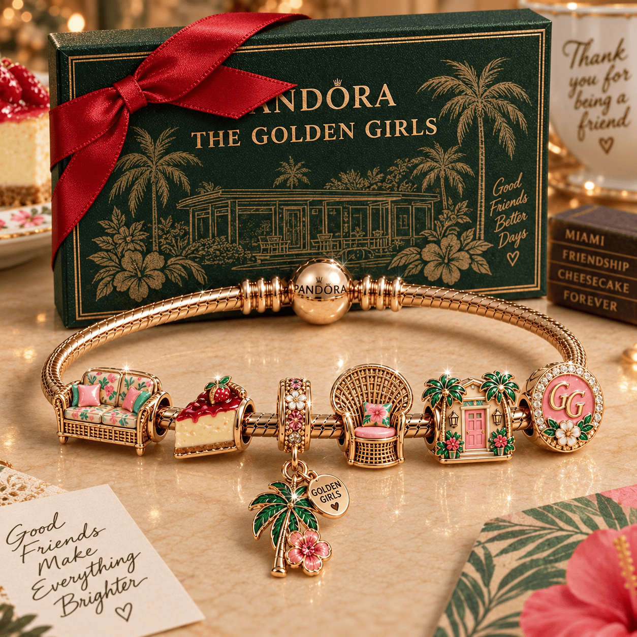 TGG Gold Charm Bracelet Set PNPA
