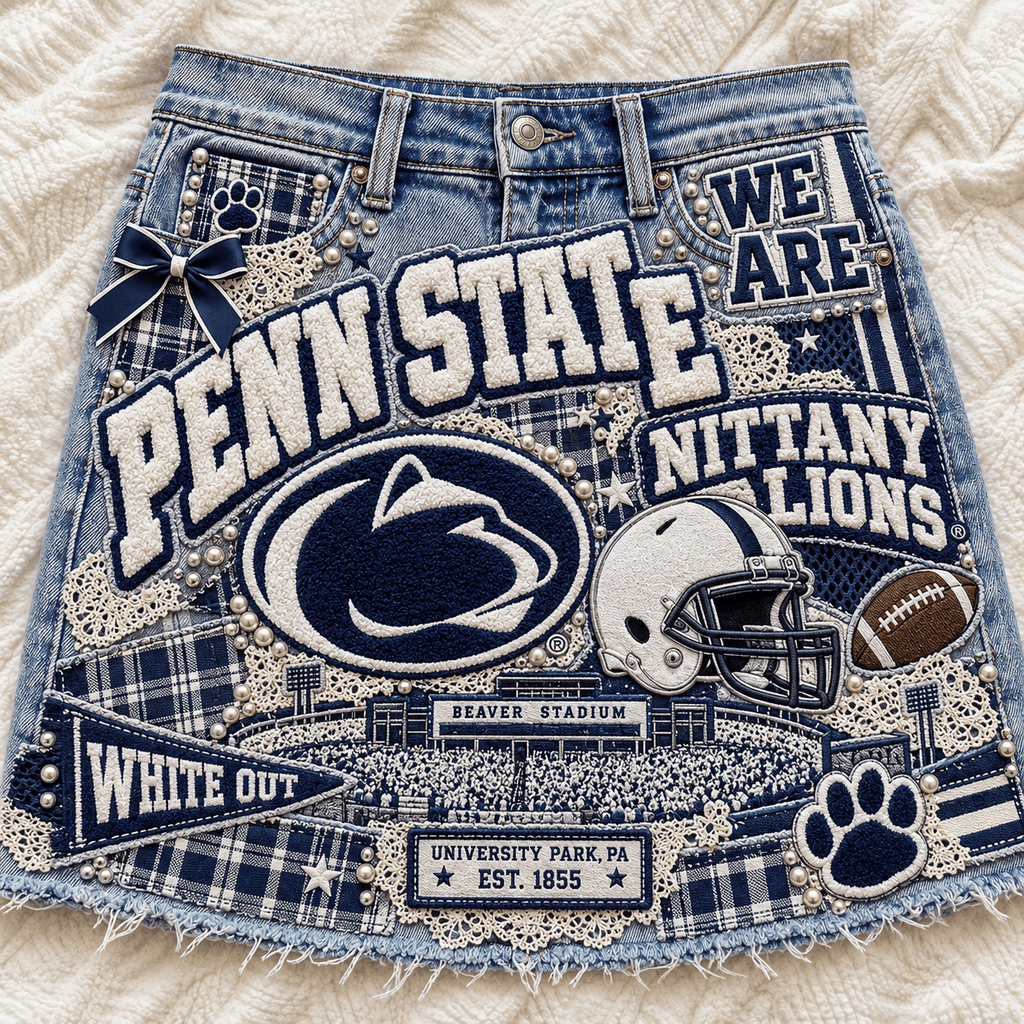 PSNL Embellished Denim Skirt NTKO