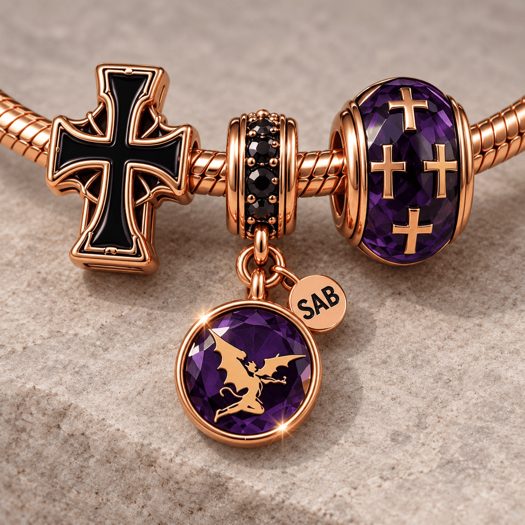 BLST Gold Charm Bracelet Set NHVH