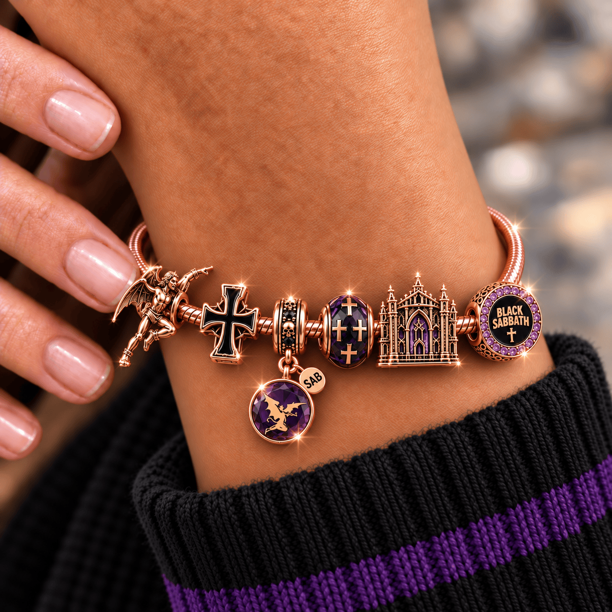 BLST Gold Charm Bracelet Set NHVH