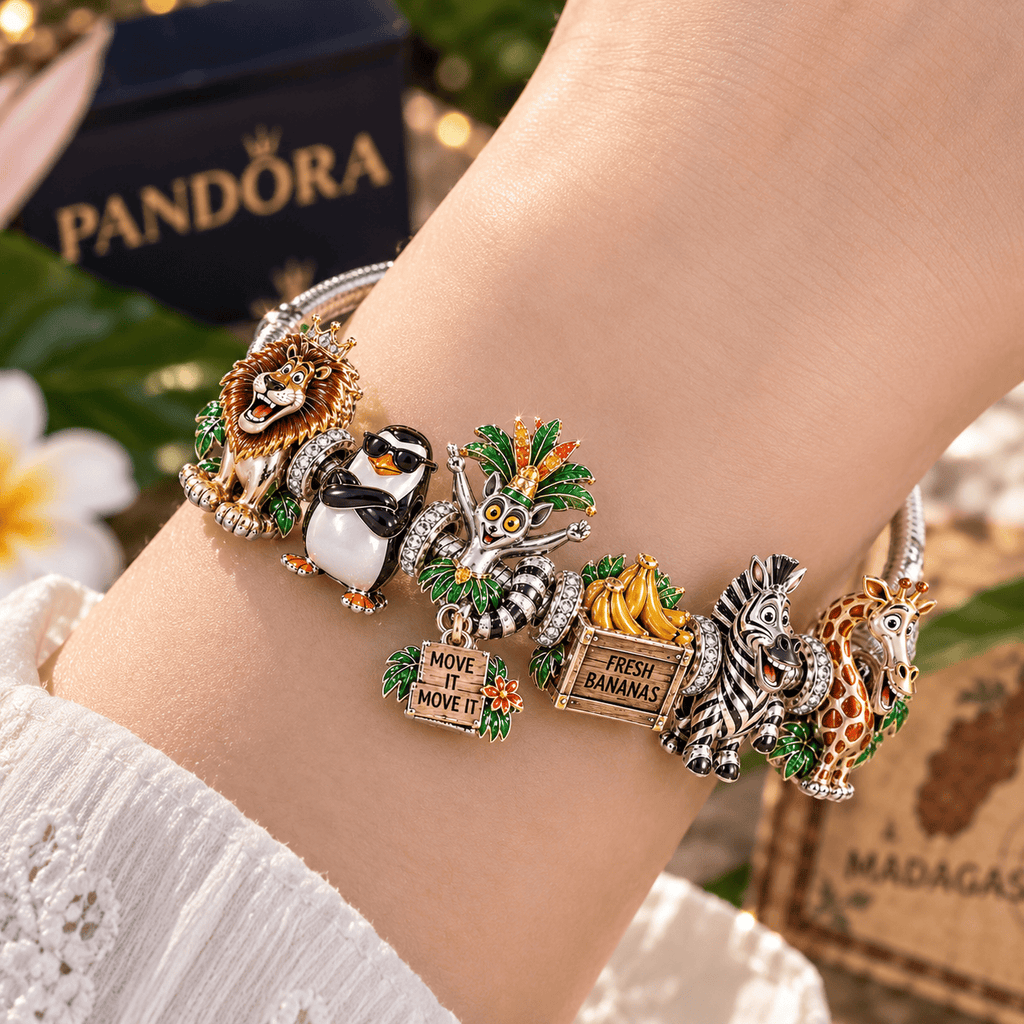 MDGC Silver Charm Bracelet Set NTTB