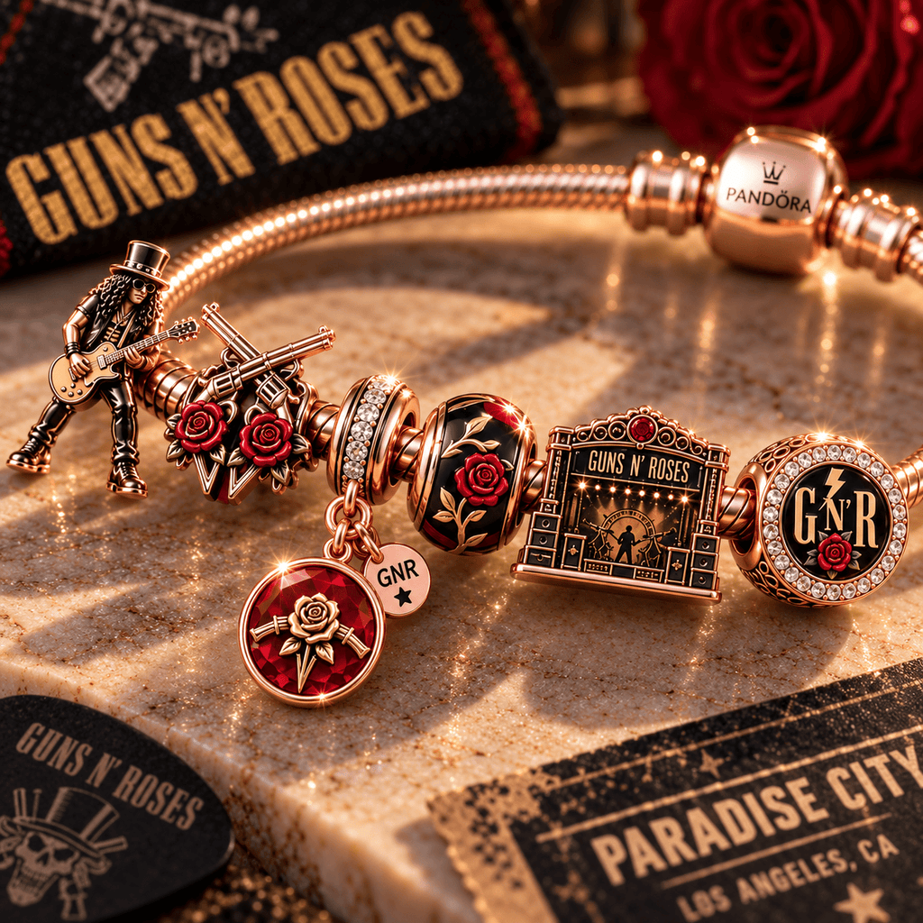 GNR Gold Charm Bracelet Set NHVH
