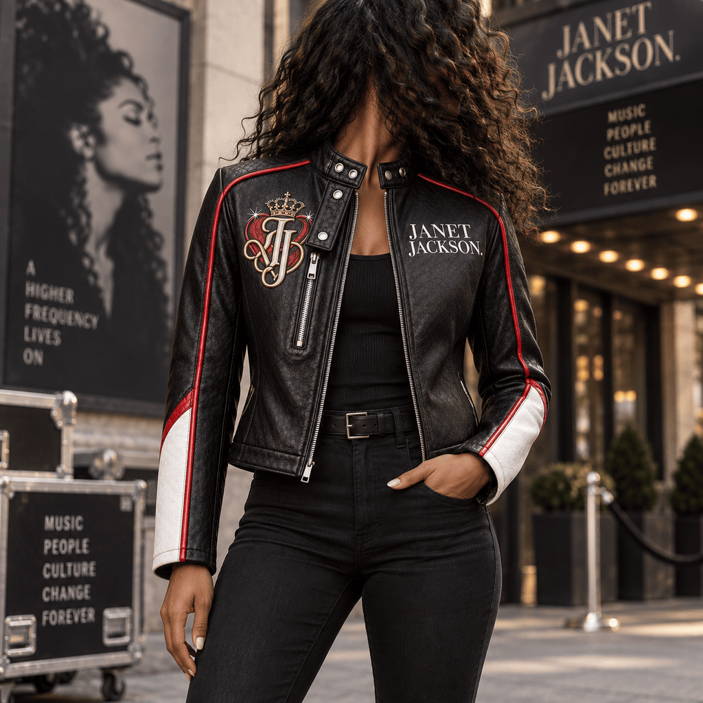 Premium JNJS Cropped Leather Zipper Jacket PVNA