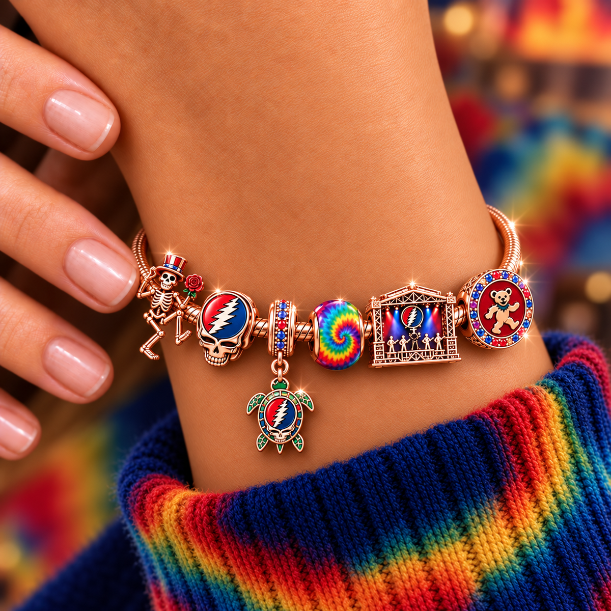 GRFD Gold Charm Bracelet Set NHVH