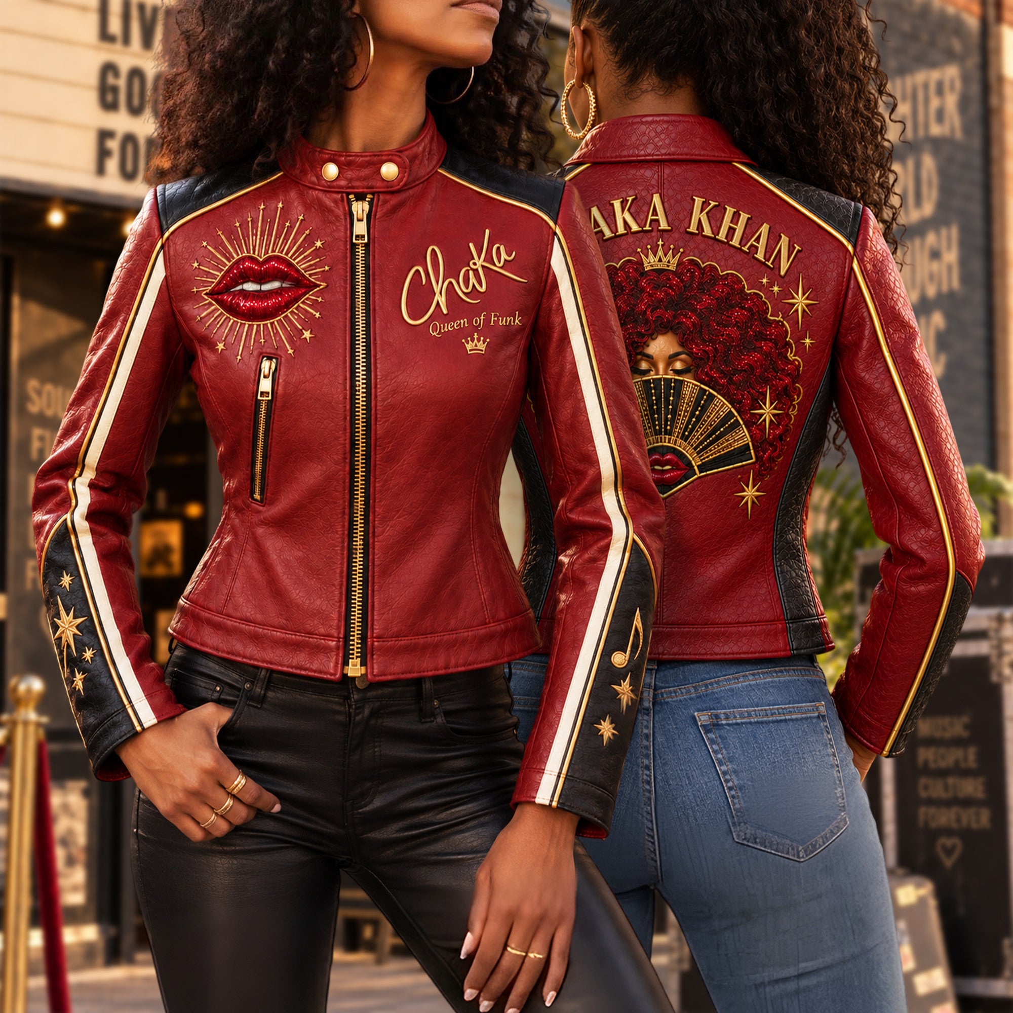 Premium CKK Cropped Leather Zipper Jacket PVNA
