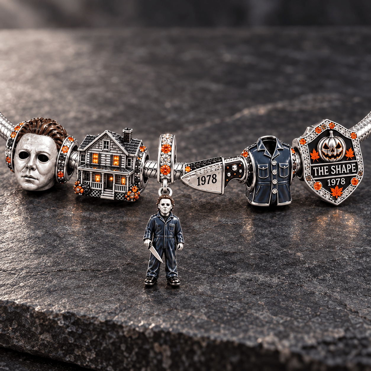 MCM Silver Charm Bracelet Set NTVA