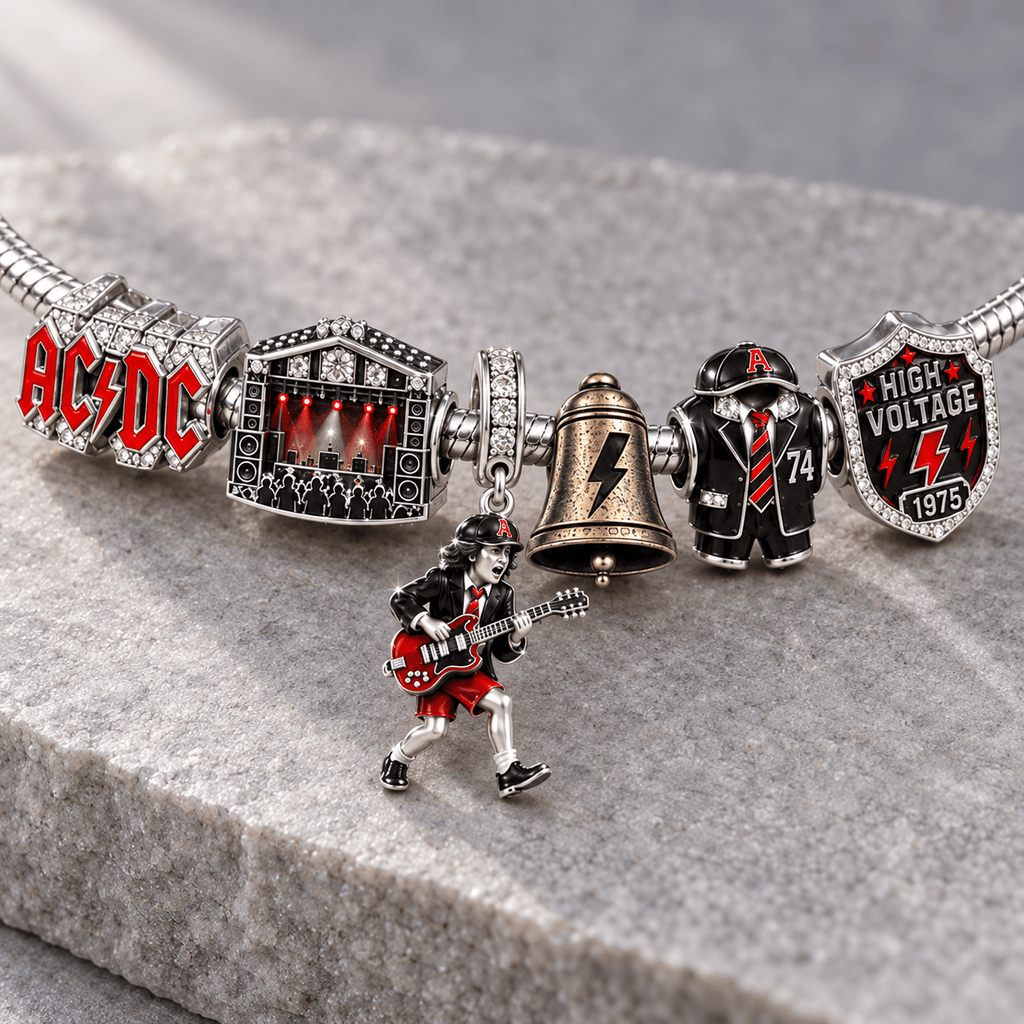 ACD Silver Charm Bracelet Set NTVA