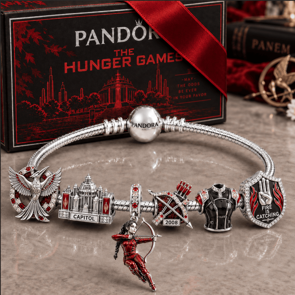 THG Silver Charm Bracelet Set NTVA