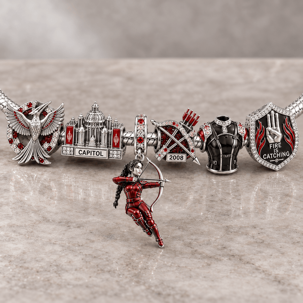 THG Silver Charm Bracelet Set NTVA