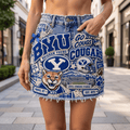 BYU Embellished Denim Skirt NTKO