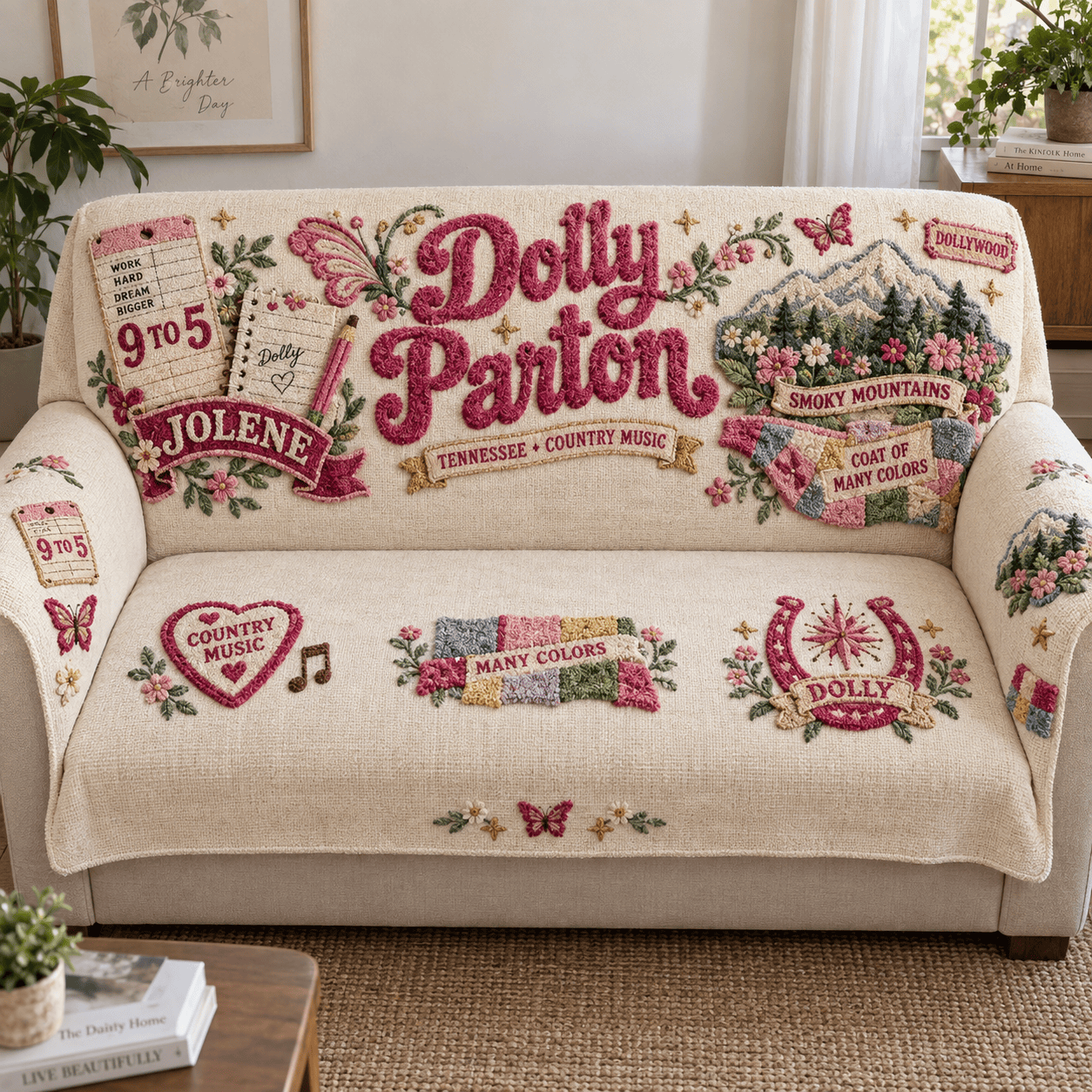 DLPT Tufted Sofa Cover & Pillow Set HTTT