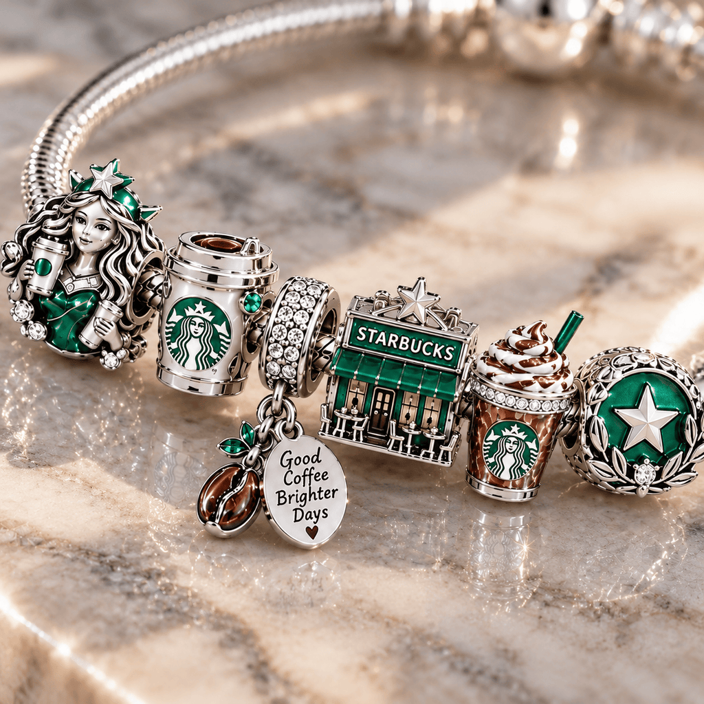 STBK Silver Charm Bracelet Set NTTB