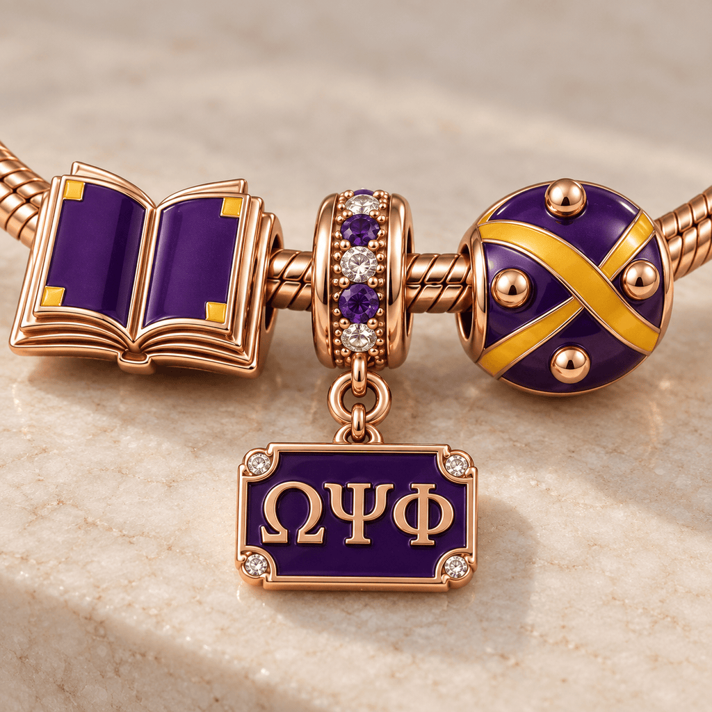 OMPP Gold Charm Bracelet Set NHVH