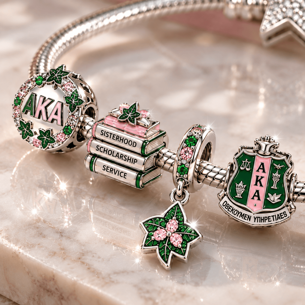AKA Silver Charm Bracelet Set BMD