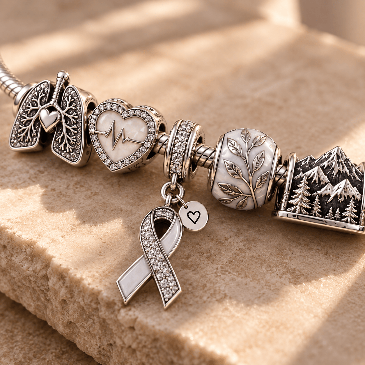 LCAS Gold Charm Bracelet Set NHVH